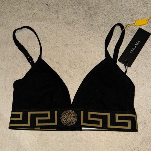Versace Other - NWT Versace Black Jersey Bra Top Size 1